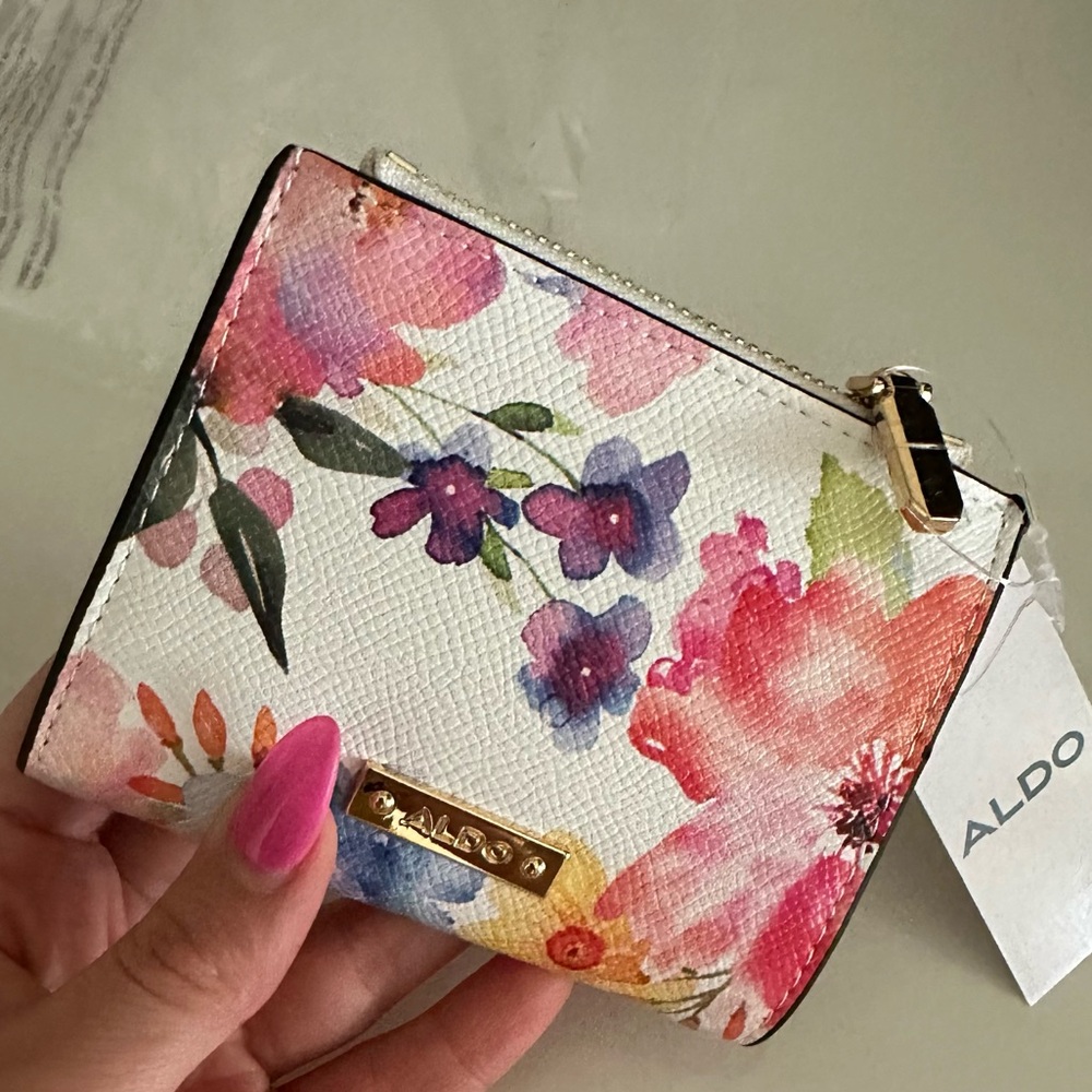 Aldo Floral Crossbody Bag - White and Pink - Picture 10 of 13
